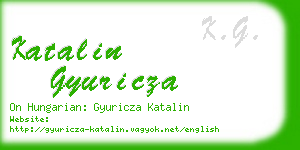 katalin gyuricza business card